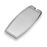 Stainless Steel Barrel Money Clip W/Brush Top & Polished Steps