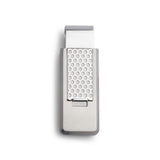 Stainless Steel PVD Finish Flip Money Clip w/Honeycomb Pattern