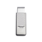 Stainless Steel PVD Finish Flip Money Clip w/ Diamond Pattern