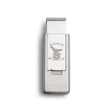 Stainless Steel PVD Finish Flip Money Clip w/St. Michael