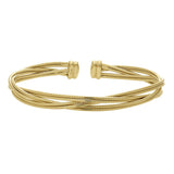 Gold Vermeil Sterling Silver Twisted Omega Cuff Bracelet