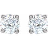 14K White Gold 3/8 CTW Natural White Diamond Earrings