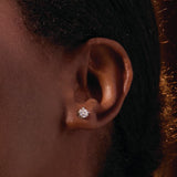 14K Yellow Gold 2 1/2 CTW Lab-Grown White Diamond Earrings