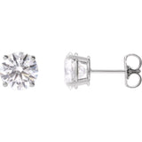 14K White Gold 2 1/2 CTW Lab-Grown White Diamond Earrings