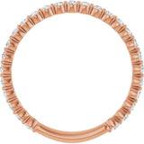 14K Rose 1/3 CTW Lab-Grown Diamond Anniversary Band