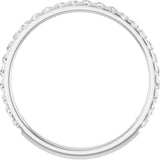 14K White 1/3 CTW Lab-Grown Diamond French-Set Anniversary Band
