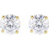 14K Yellow Gold 4 CTW Lab-Grown White Diamond Earrings
