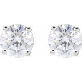 14K White Gold 4 CTW Lab-Grown White Diamond Earrings