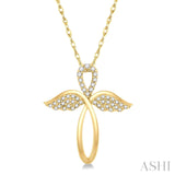 10KT Yellow Gold Angel Necklace