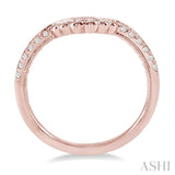 1/5 Ctw Round Cut Diamond Wedding Band in 14K Rose Gold