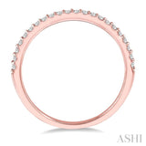 1/10 Ctw Round Cut Diamond Wedding Band in 14K Rose Gold