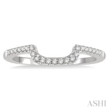 1/8 Ctw Round Cut Diamond Wedding Band in 14K White Gold