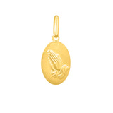 14K Gold Praying Hands Pendant