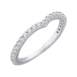 Round Diamond Wedding Band in 14K White Gold