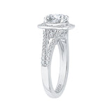 Split Shank Round Diamond Engagement Ring in 14K Two Tone Gold (Semi-Mount)