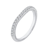 Round Diamond Half-Eternity Wedding Band in 14K White Gold