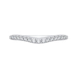 Round Diamond Wedding Band in 14K White Gold