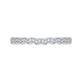 Round Diamond Wedding Band in 14K White Gold