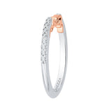 Round Diamond Wedding Band in 14K Two Tone Gold