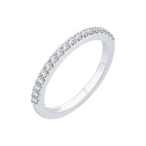 Round Diamond Half-Eternity Wedding Band in 14K White Gold