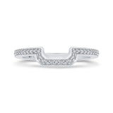 Round Diamond Half-Eternity Wedding Band in 14K White Gold