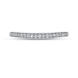 Round Diamond Half-Eternity Wedding Band in 14K White Gold