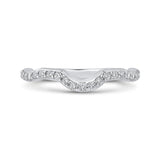 Round Diamond Wedding Band in 18K White Gold