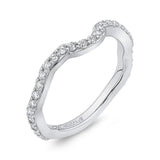 Round Diamond Wedding Band in 18K White Gold