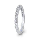 Round Diamond Half-Eternity Wedding Band in 14K White Gold