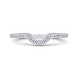 Round Diamond Wedding Band in 18K White Gold
