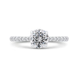 Round Diamond Engagement Ring in 14K Two Tone Gold (Semi-Mount)