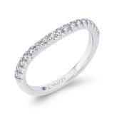 Round Diamond Half-Eternity Wedding Band in 14K White Gold