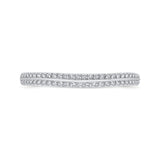 Euro Shank Round Diamond Half-Eternity Wedding Band In in 14K Two Tone Gold
