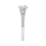 Split Shank Round Diamond Engagement Ring with Euro Shank in 14K Two Tone Gold (Semi-Mount)