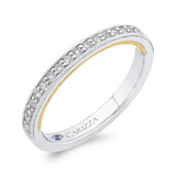 Diamond Half-Eternity Wedding Band in 14K Two Tone Gold
