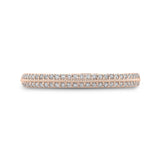 Round Diamond Half-Eternity Wedding Band in 14K Rose Gold
