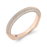 Round Diamond Half-Eternity Wedding Band in 14K Rose Gold