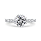 Round Diamond Engagement Ring in 14K Two Tone Gold (Semi-Mount)