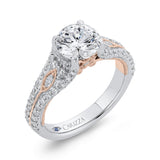 Diamond Engagement Ring in 14K Two Tone Gold (Semi-Mount)