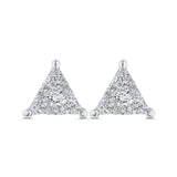 Round Diamond Fashion Earrings in 14K White Gold