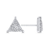 Round Diamond Fashion Earrings in 14K White Gold