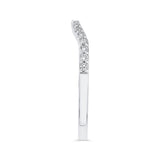Round Diamond Wedding Band in 14K White Gold