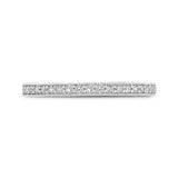 Round Diamond Wedding Band in 14K Two Tone Gold