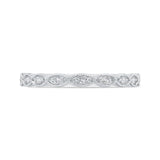 Euro Shank Round Diamond Half-Eternity Wedding Band in 14K White Gold