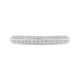 Round Diamond Half-Eternity Wedding Band in 14K White Gold