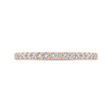 Round Diamond Half-Eternity Wedding Band in 14K Rose Gold