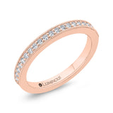 Round Diamond Half-Eternity Wedding Band in 14K Rose Gold