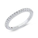 Round Diamond Half-Eternity Wedding Band in 14K White Gold