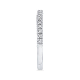 Round Diamond Half-Eternity Wedding Band in 14K White Gold