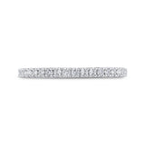 Round Diamond Half-Eternity Wedding Band in 14K White Gold